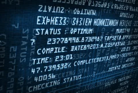 Data code typing on screen Stock Footage 9867141