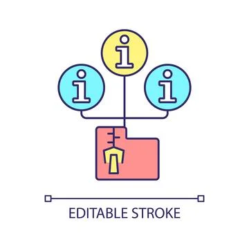 Data collection and storage RGB color icon Illustrazione stock