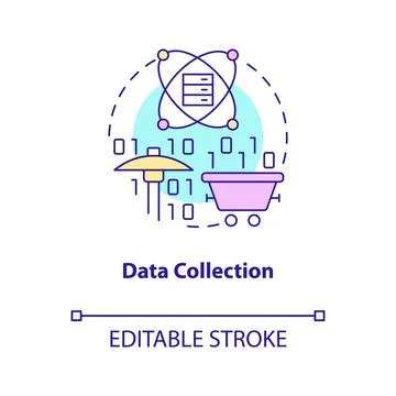 Data collection concept icon Illustrazione stock