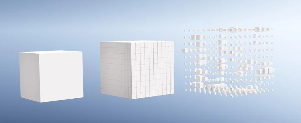 Data collection in cubic clusters 库存插图