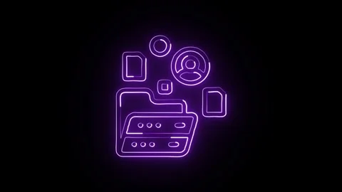 Data Collection Icon Isolated on Black Background, Information Gathering Ne.. Vidéo 327026229