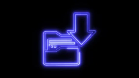 Data Collection Outline Icon in HD Video Neon Animation 库存影片 304553958