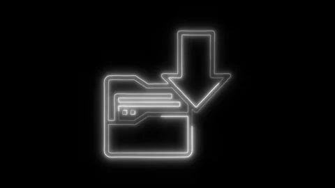 Data Collection Outline Icon in HD Video Neon Animation Vídeo Stock 304553960