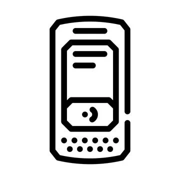Data collection terminal line icon vector illustration 스톡 일러스트