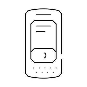 Data collection terminal line icon vector illustration Stock Illustration