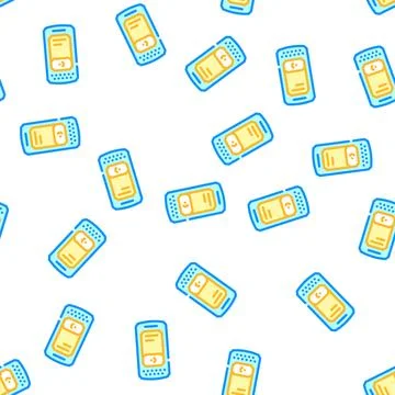 Data collection terminal vector seamless pattern Stock Illustration