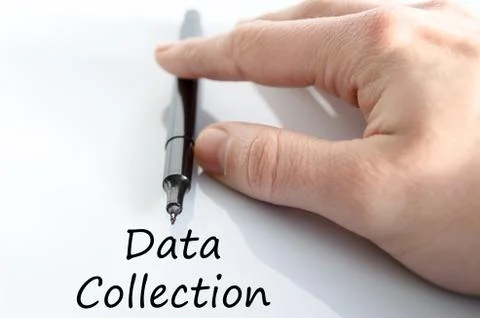 Data collection text concept Stock Photos