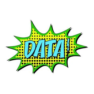 Data comic burst vector sign 스톡 일러스트