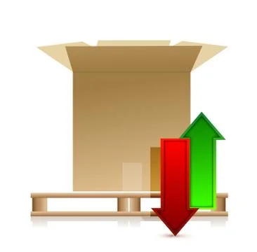 Data communication concept. box illustration design over a white background Stock Illustration
