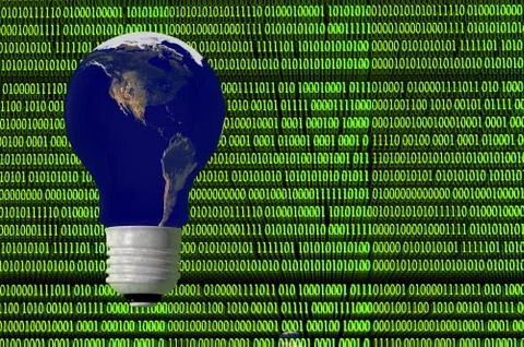 Data communication global idea technology concept render 库存插图