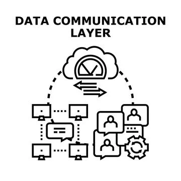 Data communication layer connecting global network users 库存插图