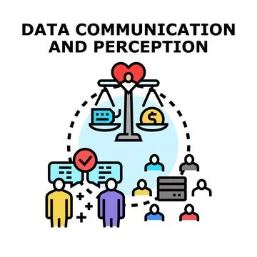 Data communication perception and value exchange management Stock Illustration