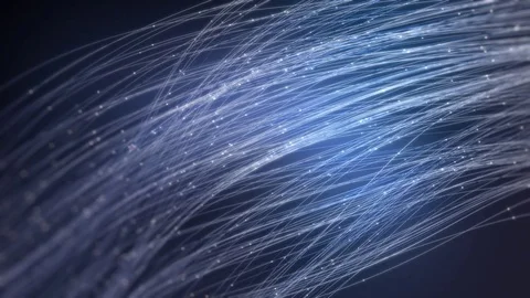 Data Communication Streaming on Optical Fibers Cable Stock Footage 77606668