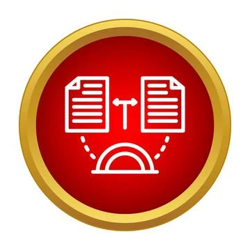 Data comparison and file transfer process icon Illustrazione stock