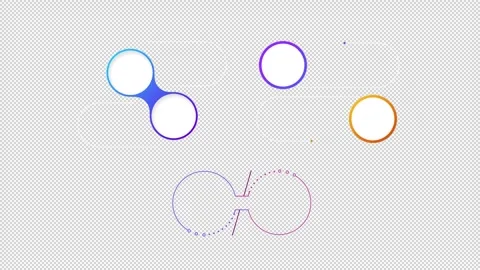 Data comparison circle empty infographic template animation set Stock Footage 345255039