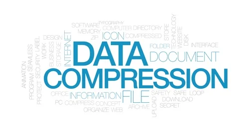 Data compression animated word cloud. Kinetic typography. Video stock 109133115