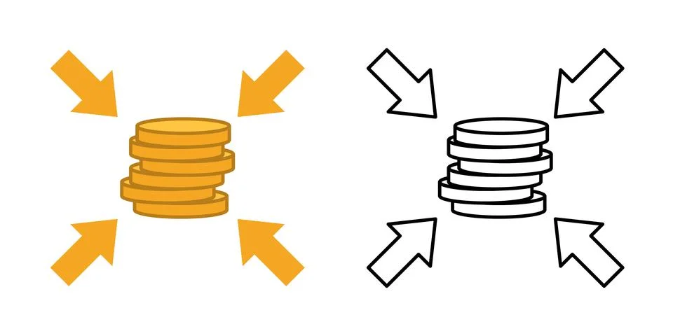 Data compression coin Stock Illustration