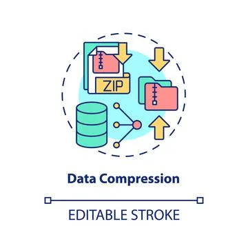 Data compression concept icon Stock Illustration