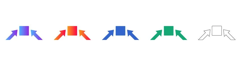 Data Compression or Focus Icon Illustrazione stock
