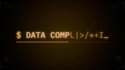 Data compression terminal console animation seamless loop Stock Footage 347718472