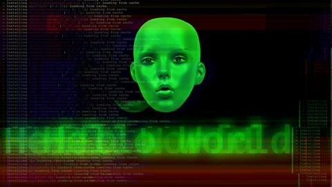 Data computer code technology binary programming Stock Footage 107301685