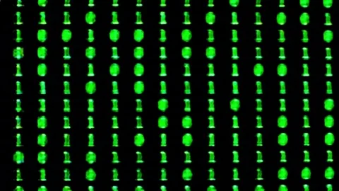 Data computer code technology matrix binary Vidéo 85382310