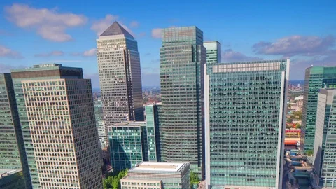 Data computer pattern technology london docklands urban city Stock Footage 84765846