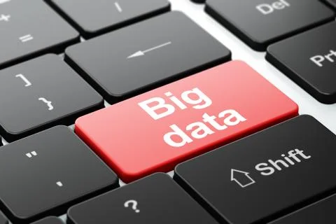 Data concept: Big Data on computer keyboard background Stockillustratie