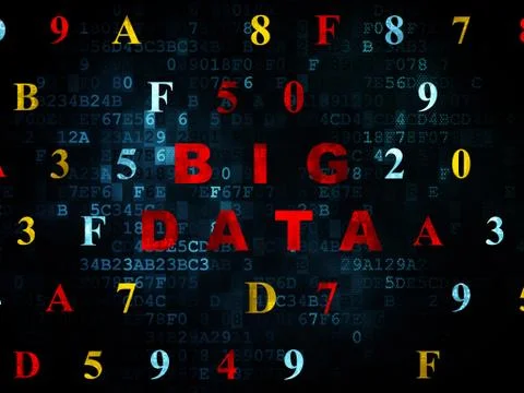 Data concept: Big Data on Digital background Stock Illustration