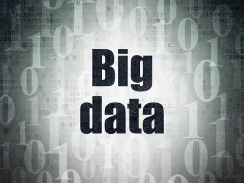Data concept: Big Data on Digital Paper background 스톡 일러스트