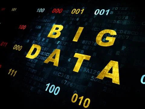 Data concept: Big Data on Digital background 스톡 일러스트