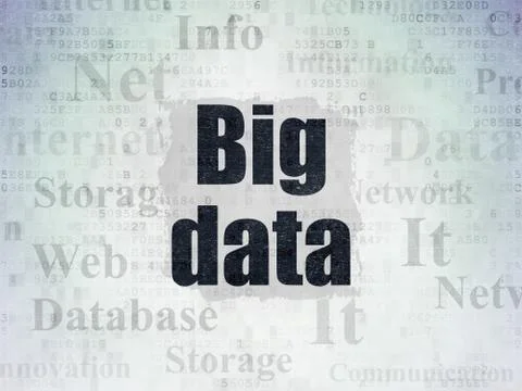 Data concept: Big Data on Digital Paper background Illustrazione stock