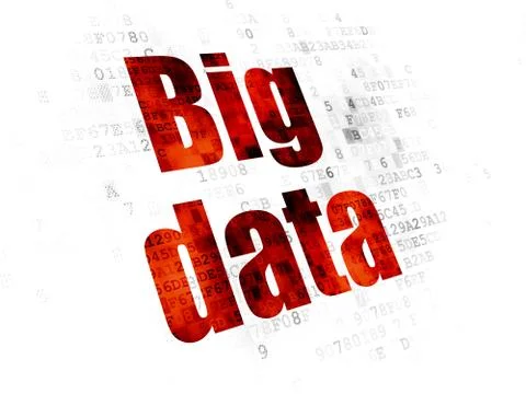 Data concept: Big Data on Digital background 스톡 일러스트