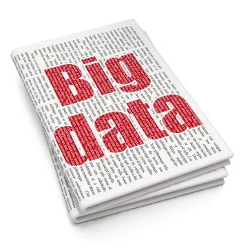 Data concept: Big Data on Newspaper background Stock Illustration