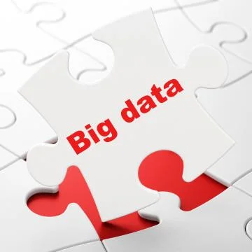 Data concept: Big Data on puzzle background イラスト素材