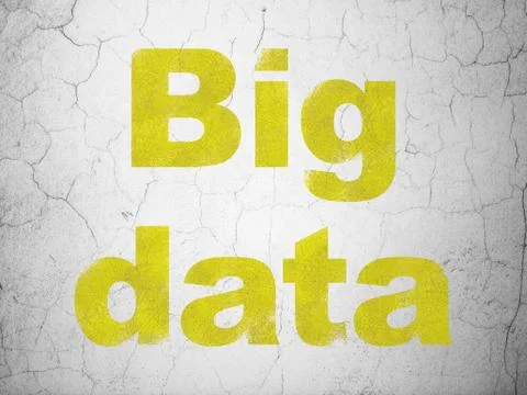 Data concept: Big Data on wall background Illustrazione stock