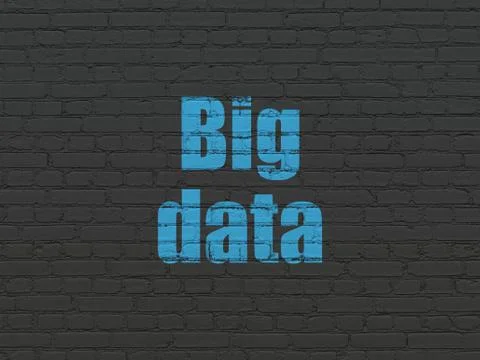 Data concept: Big Data on wall background Stock-Illustration