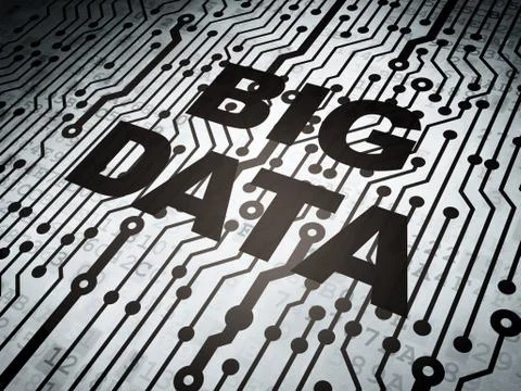 Data concept: circuit board with Big Data Stock Illustration