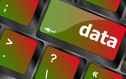 Data concept: computer keyboard with word Data Stock Illustration
