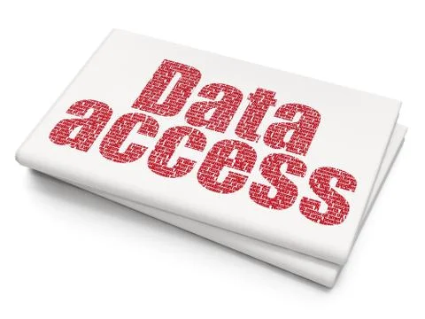 Data concept: Data Access on Blank Newspaper background Stock Illustration