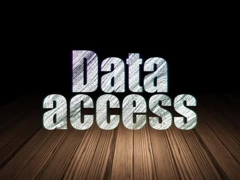 Data concept: Data Access in grunge dark room イラスト素材