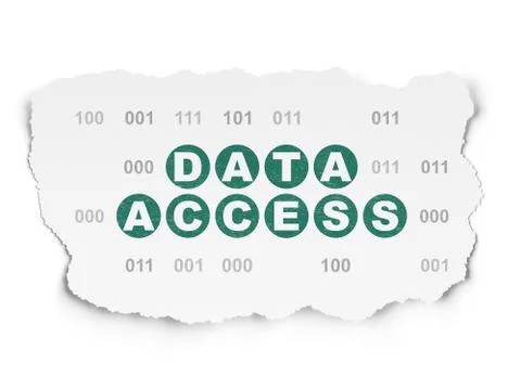 Data concept: Data Access on Torn Paper background Illustrazione stock