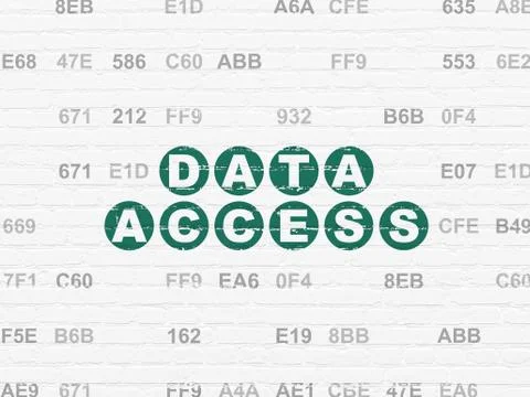 Data concept: Data Access on wall background Stock Illustration