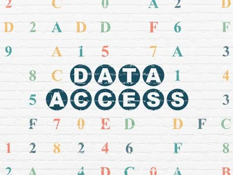 Data concept: Data Access on wall background Illustrazione stock