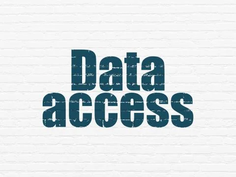Data concept: Data Access on wall background Stock Illustration
