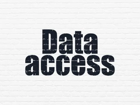 Data concept: Data Access on wall background Stock Illustration
