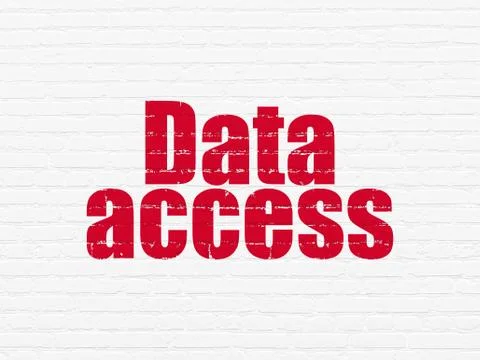 Data concept: Data Access on wall background Stock Illustration