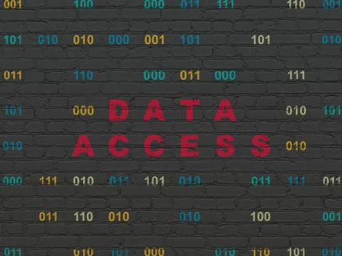 Data concept: Data Access on wall background Illustrazione stock