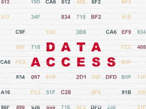 Data concept: Data Access on wall background Illustrazione stock