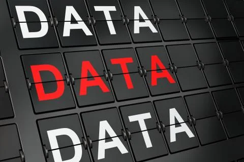 Data concept: Data on airport board background Stock Illustration